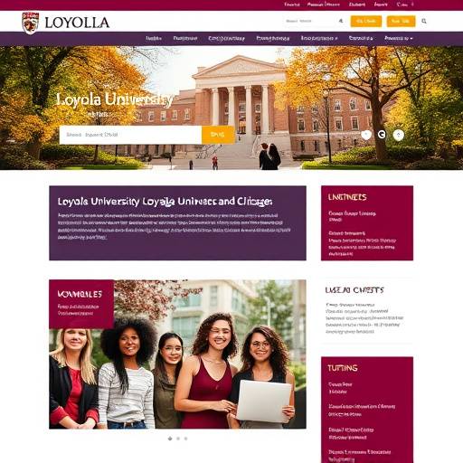 Website redesign for 'Loyola University Chicago', focusing on improved navigation and user experience